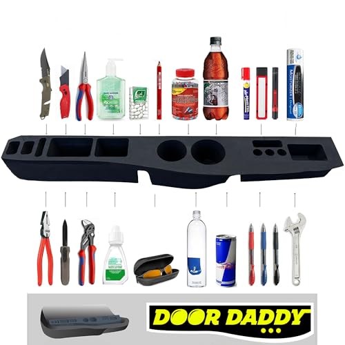 Truck Organizer with Cup Holders Insert Compatible Black Combo Driver+Passenger