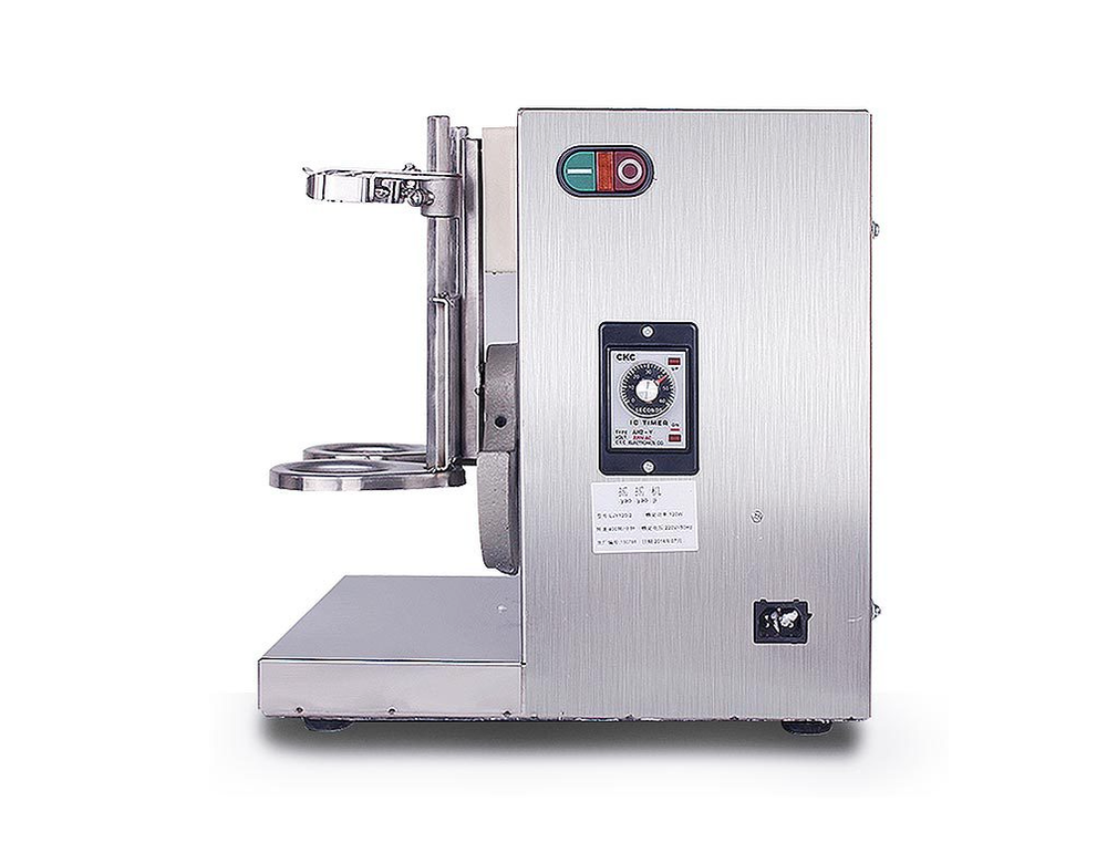 Double-head milk tea mixer with pearl milk tea timing function