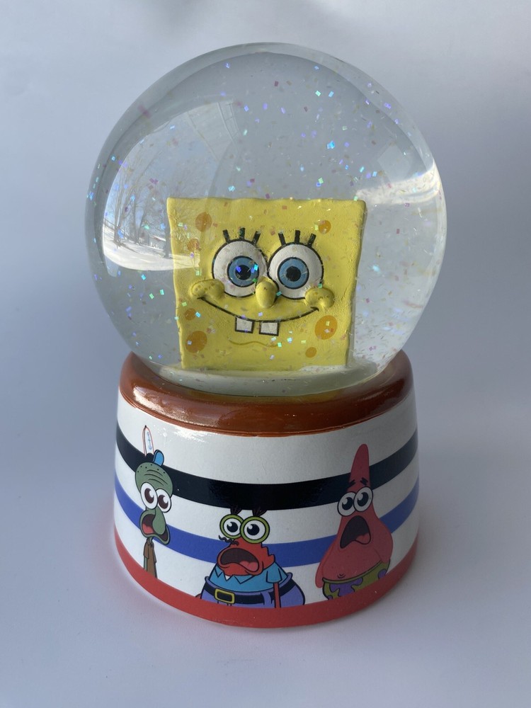 SPONGE BOB SQUAREPANTS SNOW GLOBE Patrick Squidward In Box Nickelodeon 2023