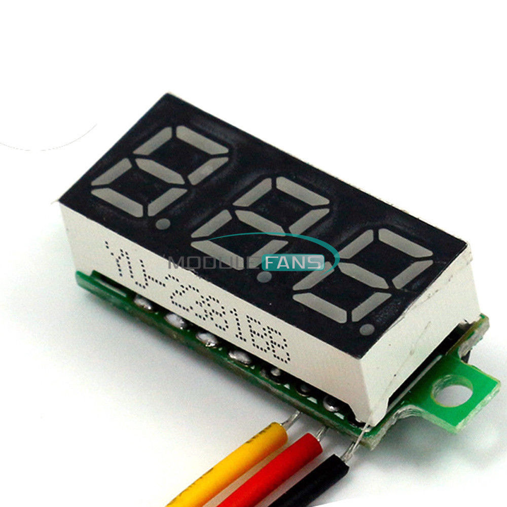 0.28" Digital Voltmeter Panel 2/3 Wires Voltage Mount LED Voltmeter Display