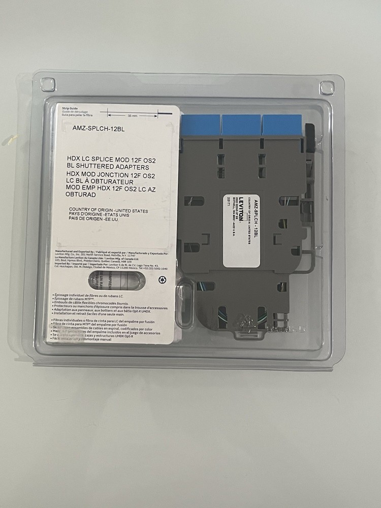 NEW Leviton SPLCH-12BL HDX Splice Module