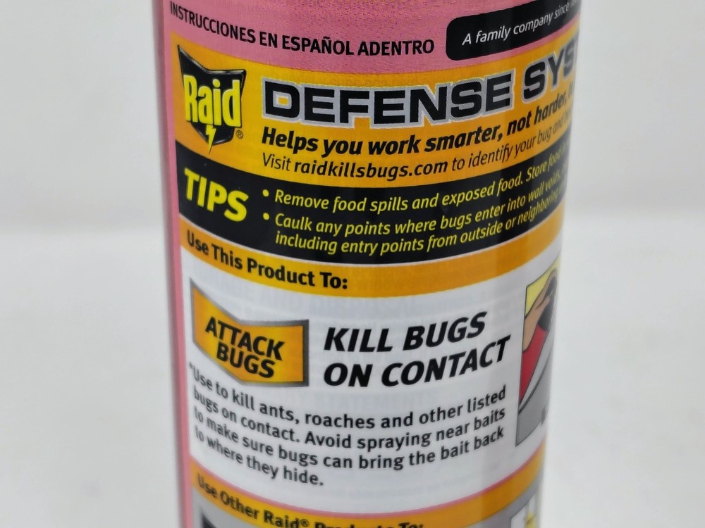 Raid Defend Ant & Roach Kill Beetle Spiders On Contact 20 Oz Each 2 Pack NEW