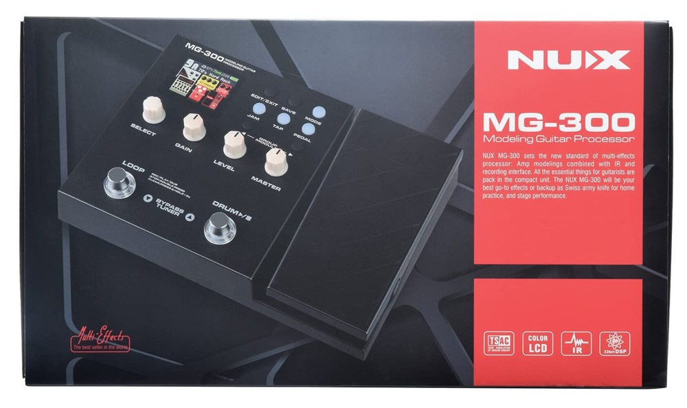 NUx MG-300 Guitar Multi-Effects Processor, Amp Modeling, TSAC-HD Pre-Effects- NE