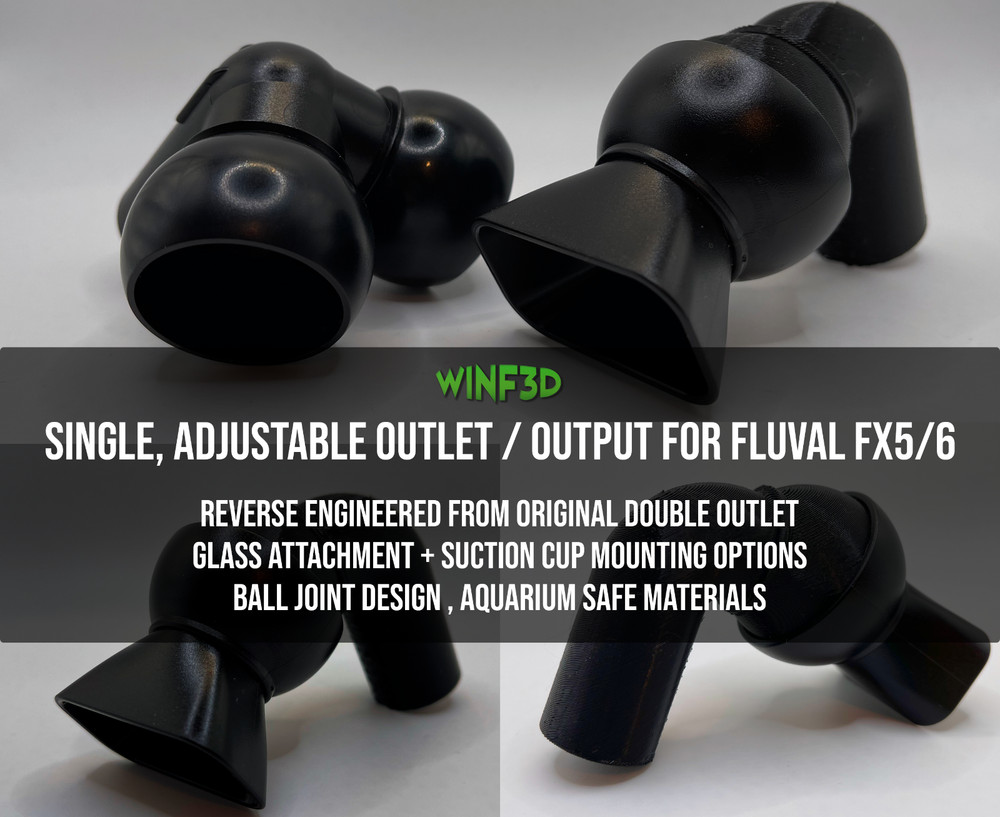 Single Adjustable Outflow / Outlet for Fluval FX5 FX6 External Filter Systems