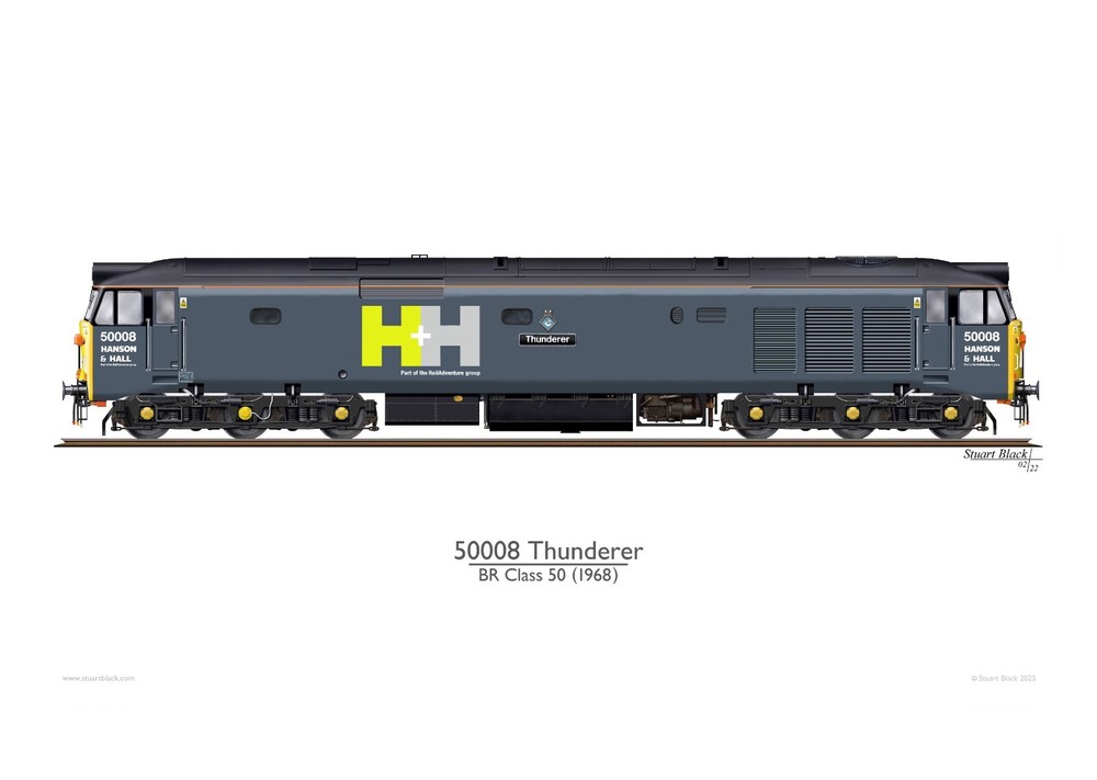 50008 'Thunderer' (H&H Livery) - Print