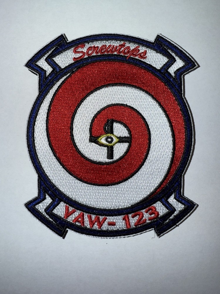 VAW-123 Screwtops Patch – Alternate Colors – Embroidered w/ Hook & Loop