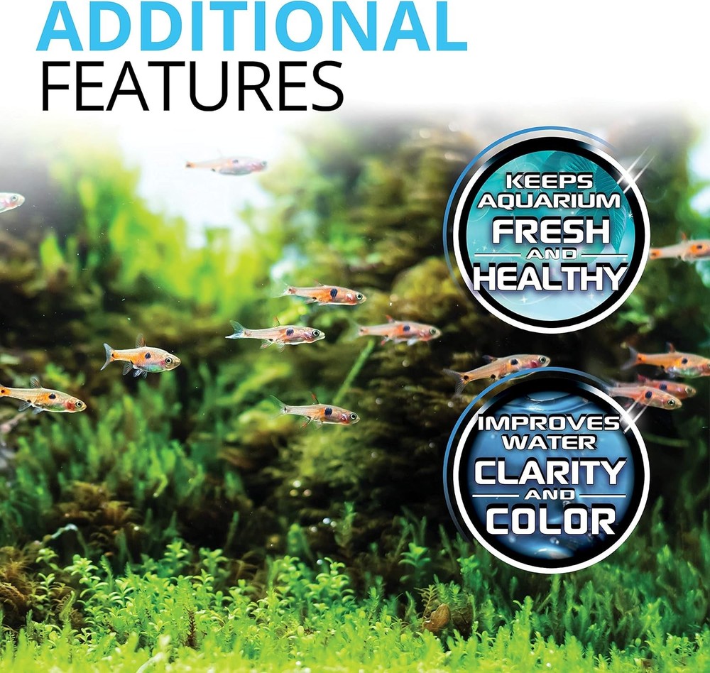 Premium Carbon Filter Media Inserts for Aquariums - 100 Count