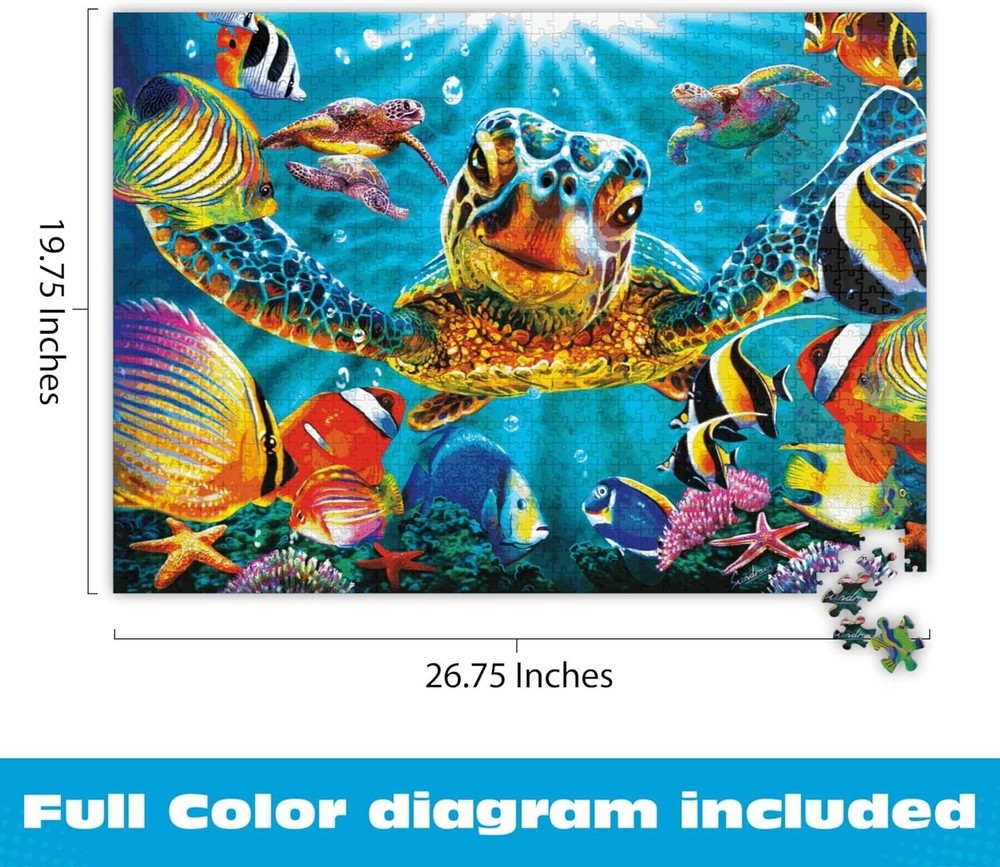 Immerse Yourself in Tiny Bubbles - 1000 Piece Underwater Puzzle Experience