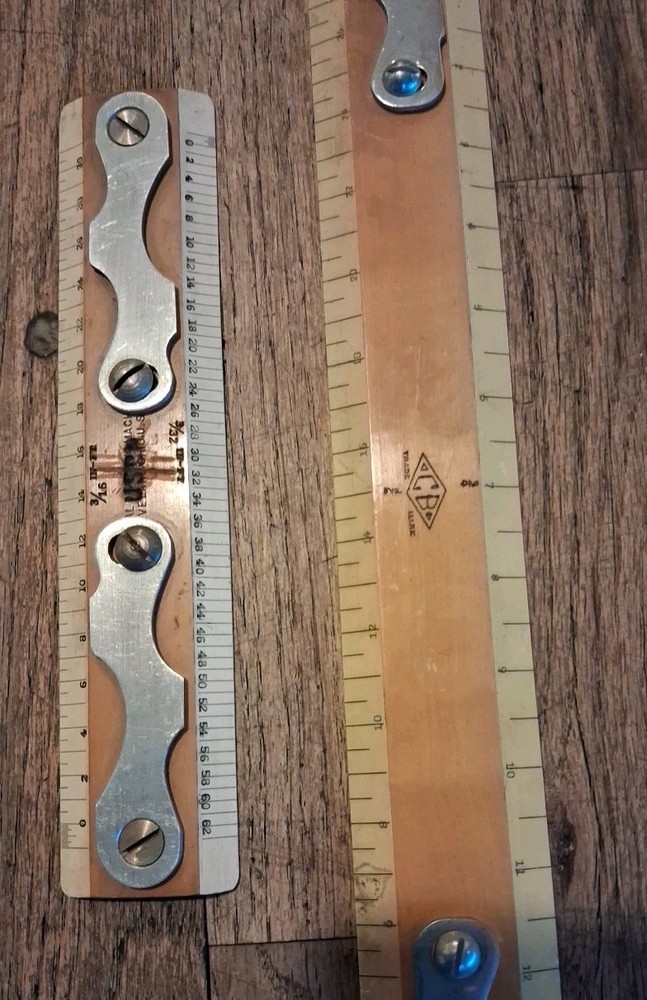 Vintage Universal Drafting 13" And 7" Machine Scale Ruler