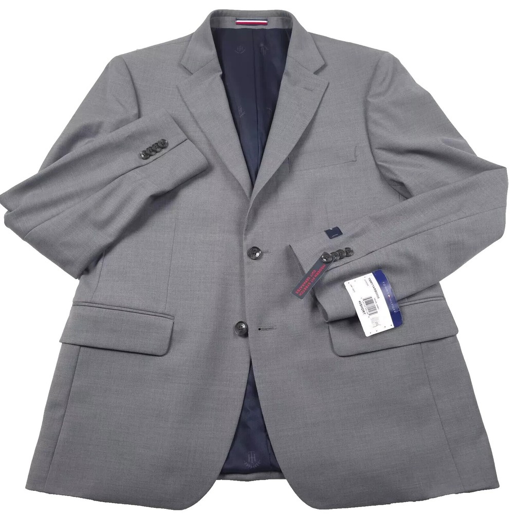 Tommy Hilfiger Men's Solid Pearl Grey Suit Jacket NWT