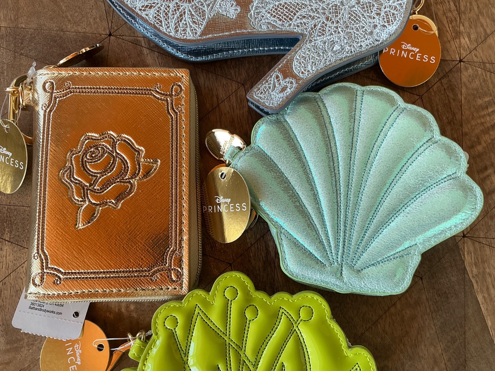 DISNEY PRINCESS COIN PURSE Belle, Tiana, Ariel & Cinderella Bath and Body Works