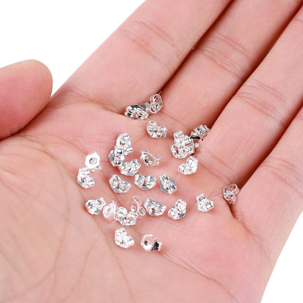 30 Pcs 925 Sterling Silver Earring Backs Replacement Secure Ear Lockings