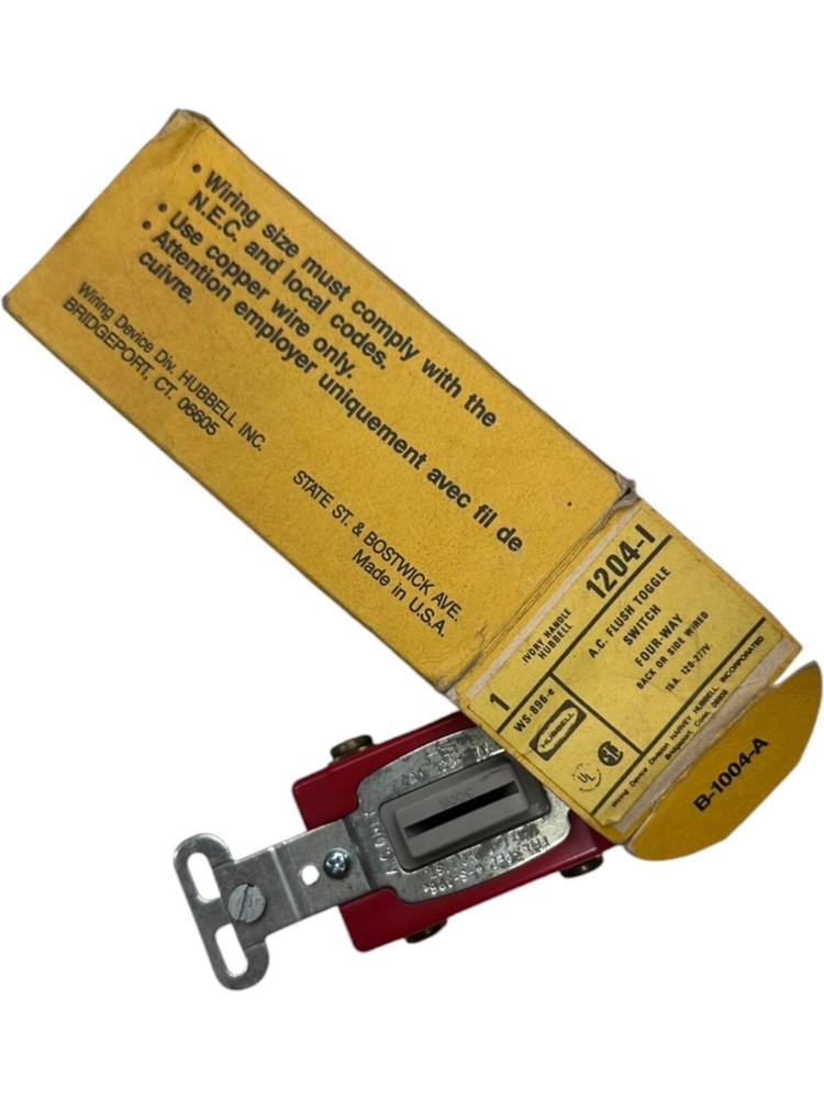 Hubbell 1204-I Flush Toggle Switch **SALE**