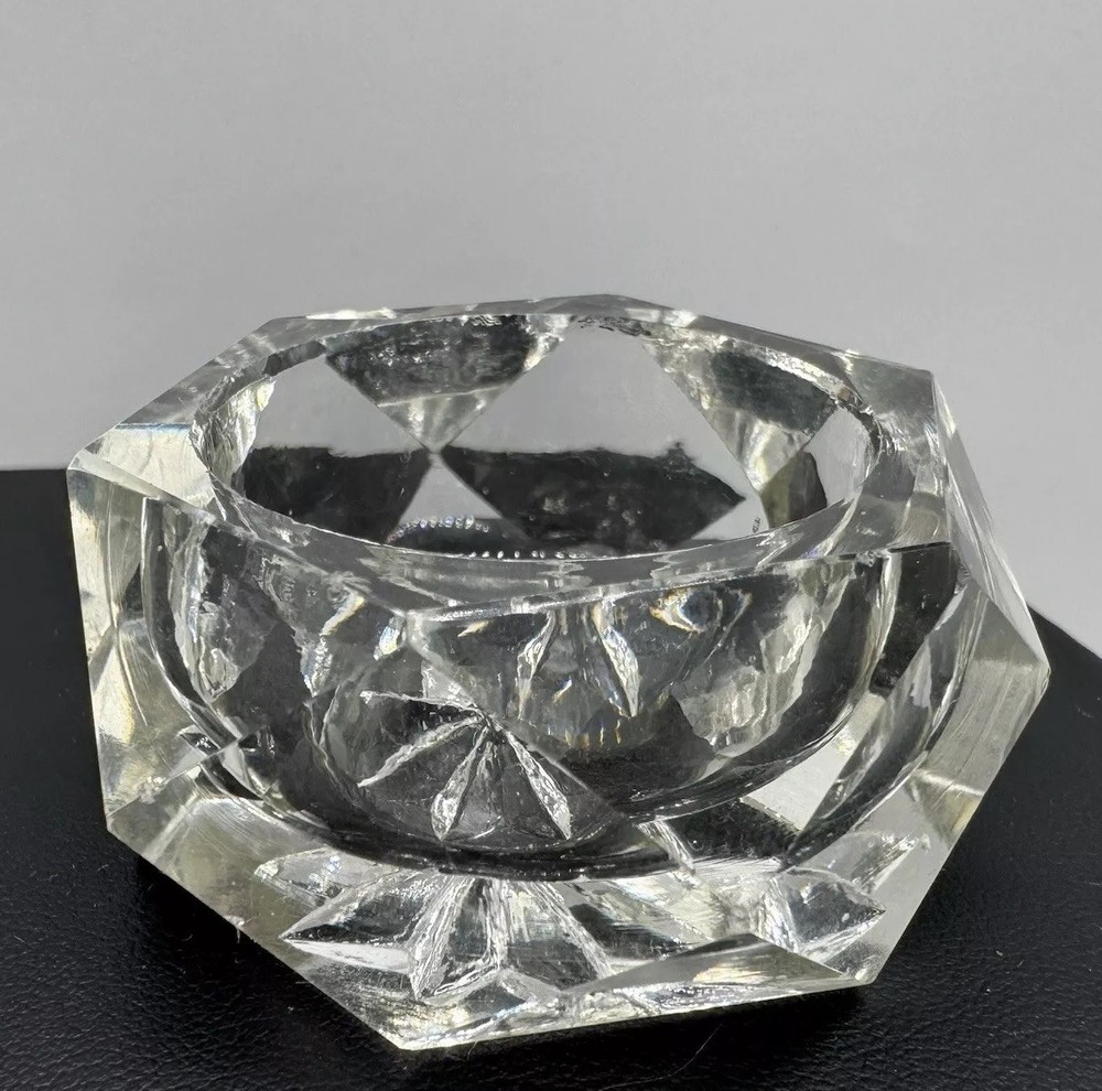 Antique 2 Richards & Hartley EAPG Star Pattern Open Salt Cellars Dips 2.25”W