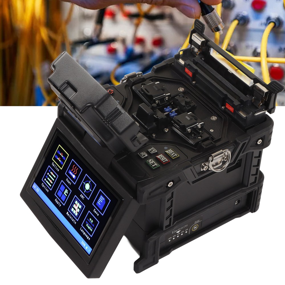 Fiber Splicer Automatic Smart 5 in HD Screen Fiber Optic Splicing Machine A-88S