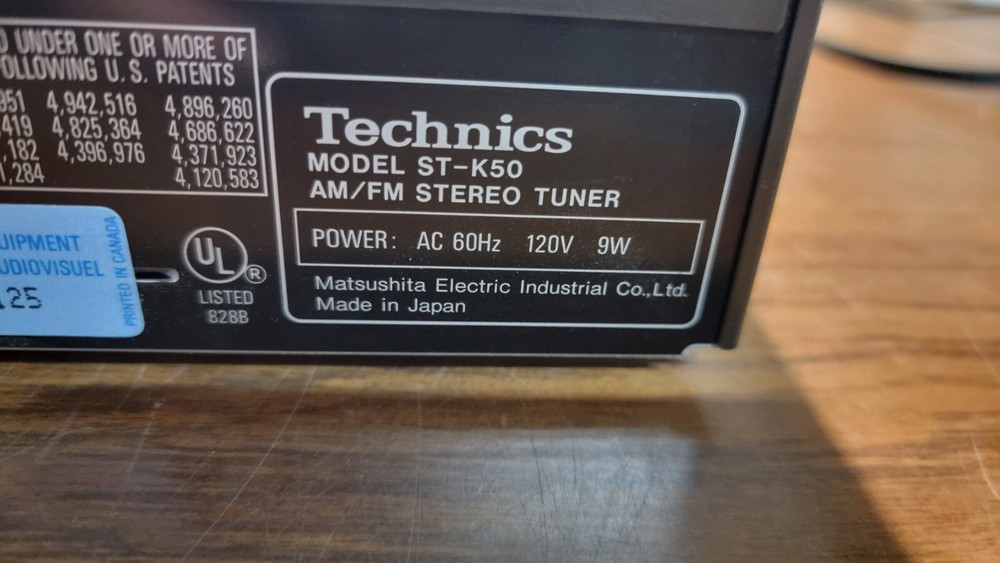 Technics ST-K50 Quartz Synthesizer AM/FM Stereo Tuner