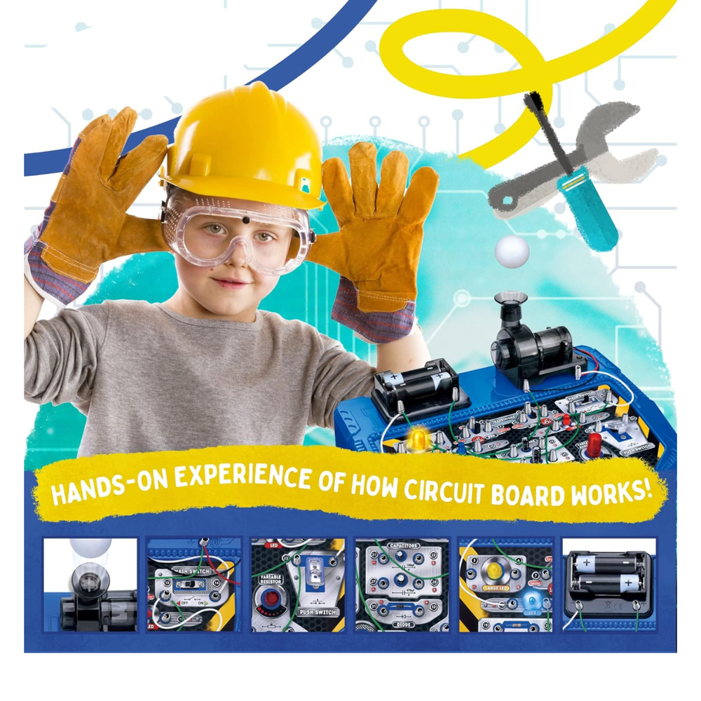Gifts for Kids-Electrical Circuit Board Engineering Kit 25+ STEM Projects- 8+