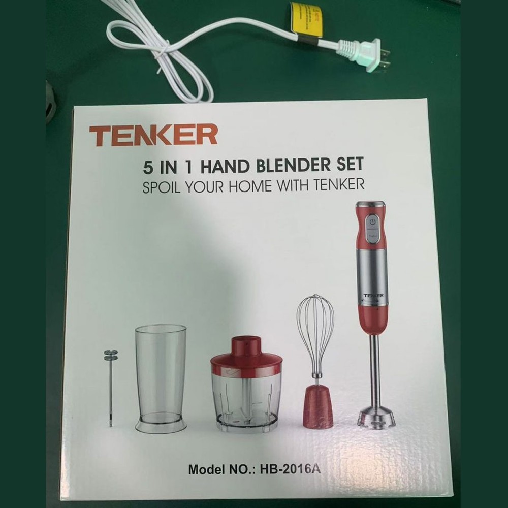 TENKER Stick Variable Speed Hand Blender Food Processor 5 IN 1 450W Handheld Mix