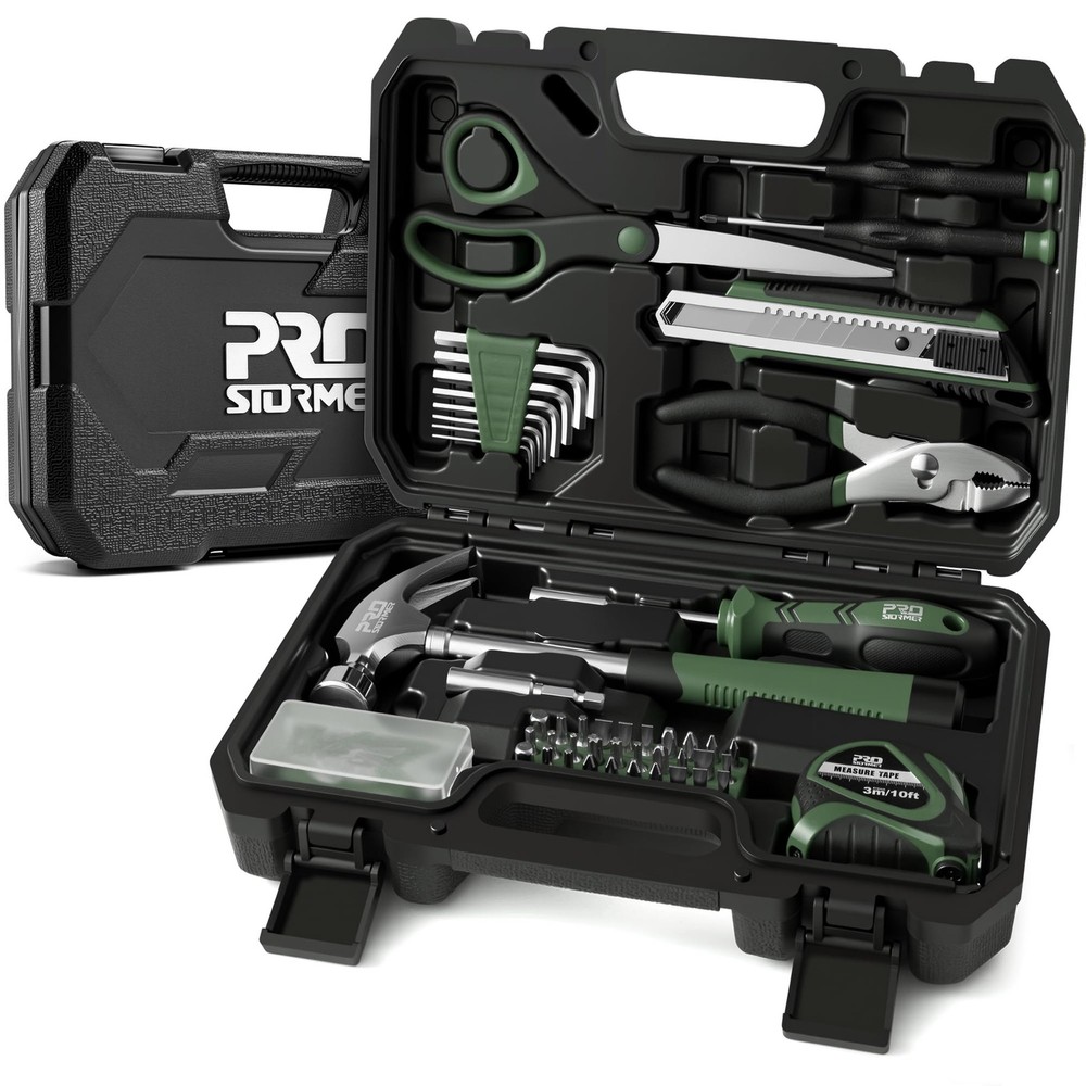 93-Piece Tool Kit, Basic Household Repair Tool Set with Toolbox Storage Case,...