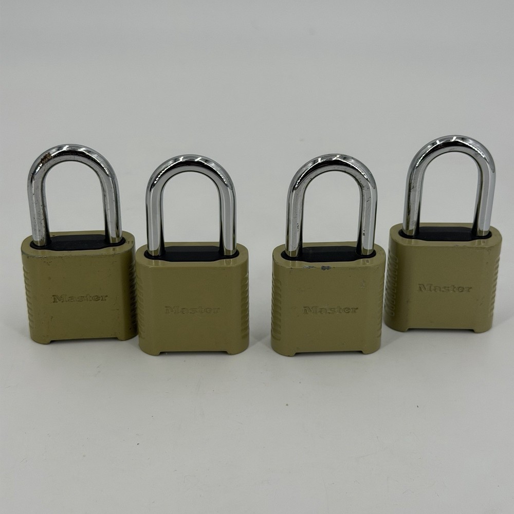 4x MASTER LOCK 175D RESETTABLE COMBINATION PADLOCKS Pre Owned (LS5)