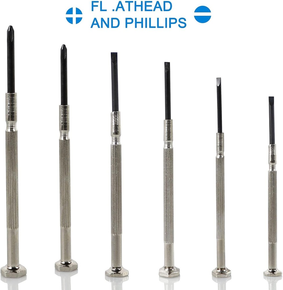6 PCS Precision Screwdriver Sets, Eyeglass Repair Kit Screwdriver, Mini Black