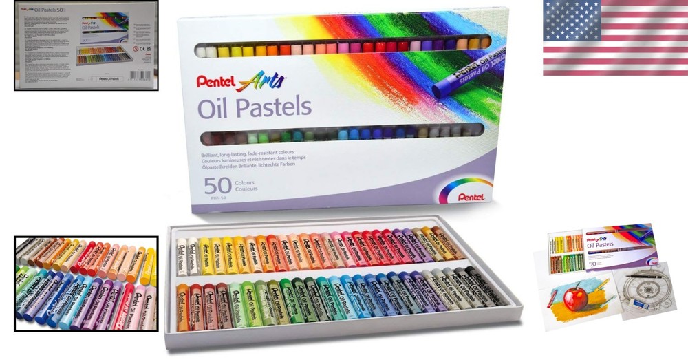 50-Count Blendable Oil Pastel Set - Perfect for Creative Expression and Art