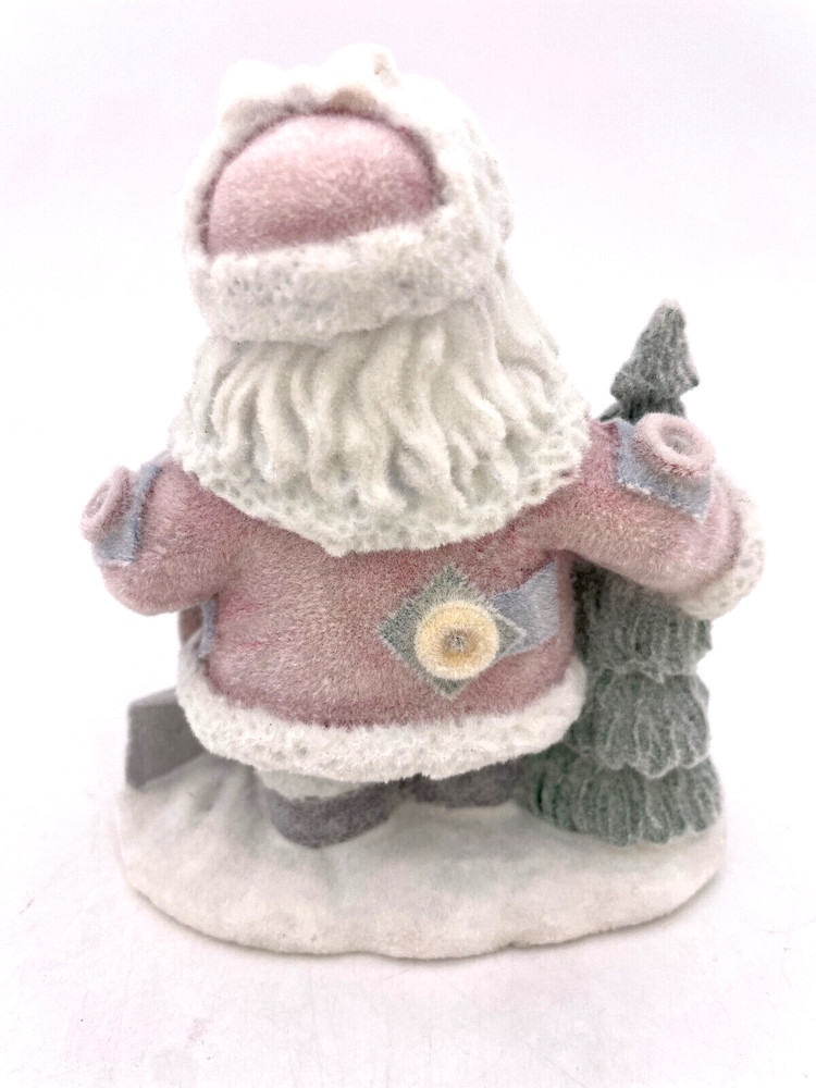 Possible Dreams Flocked Santa with Tree & Axe 5" #557351