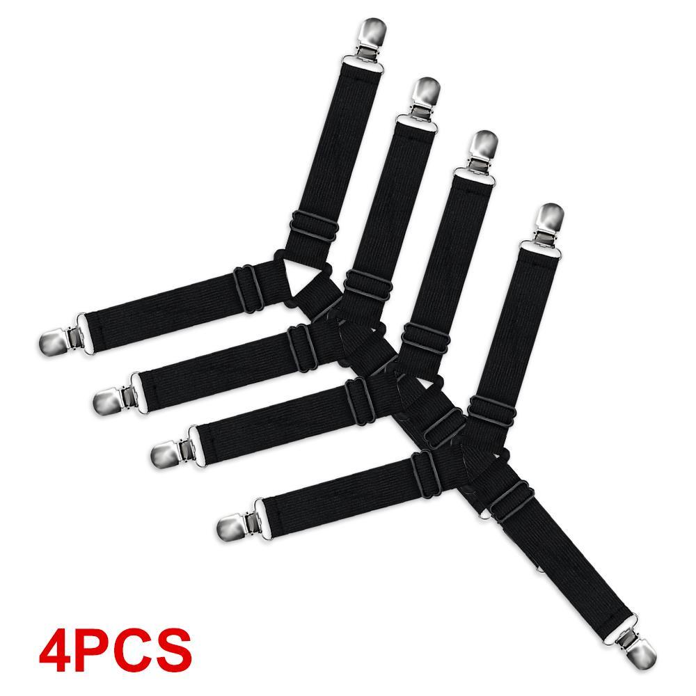 4pcs Adjustable Bed Sheet Clips – Secure Mattress Covers & Organize Bedding