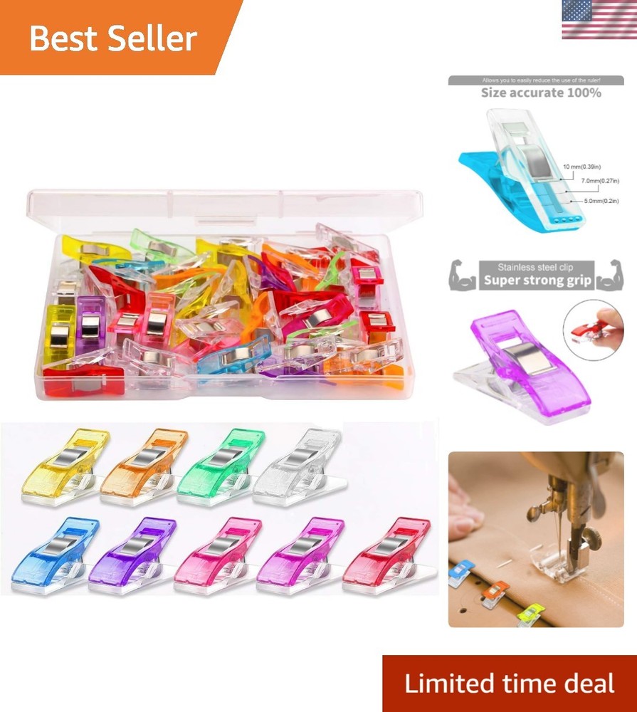 Versatile 30-Piece Fabric Clips Set in Assorted Colors for Creative Projects