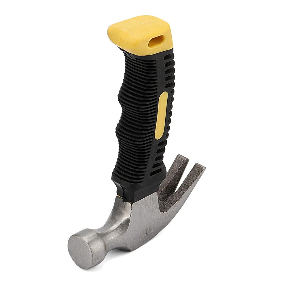 4 Pack 8 Oz Small Hammer, Compact Stubby Claw Hammer with Comfortable Grip, M...
