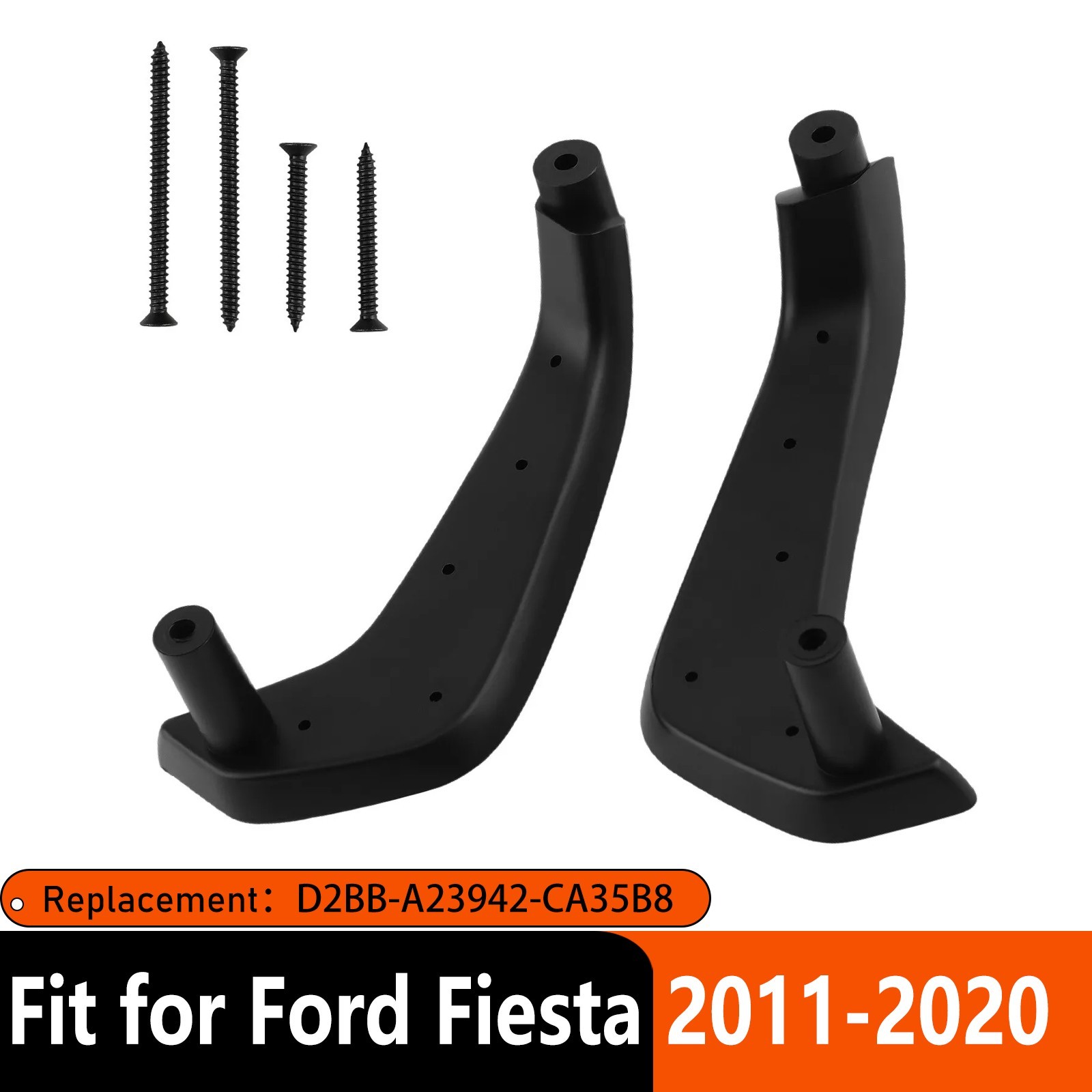 Pair Interior Front Door Pull Handle Fit For Ford Fiesta Power Window 2011-2020