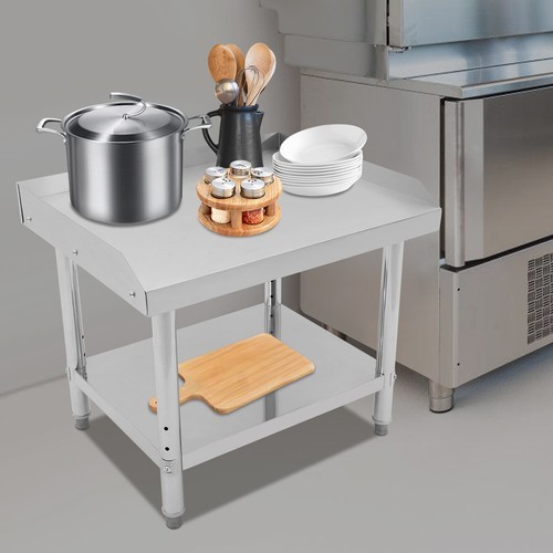 Commercial Work Table Adjustable Work Bench Kitchen Stainless Steel Prep Table