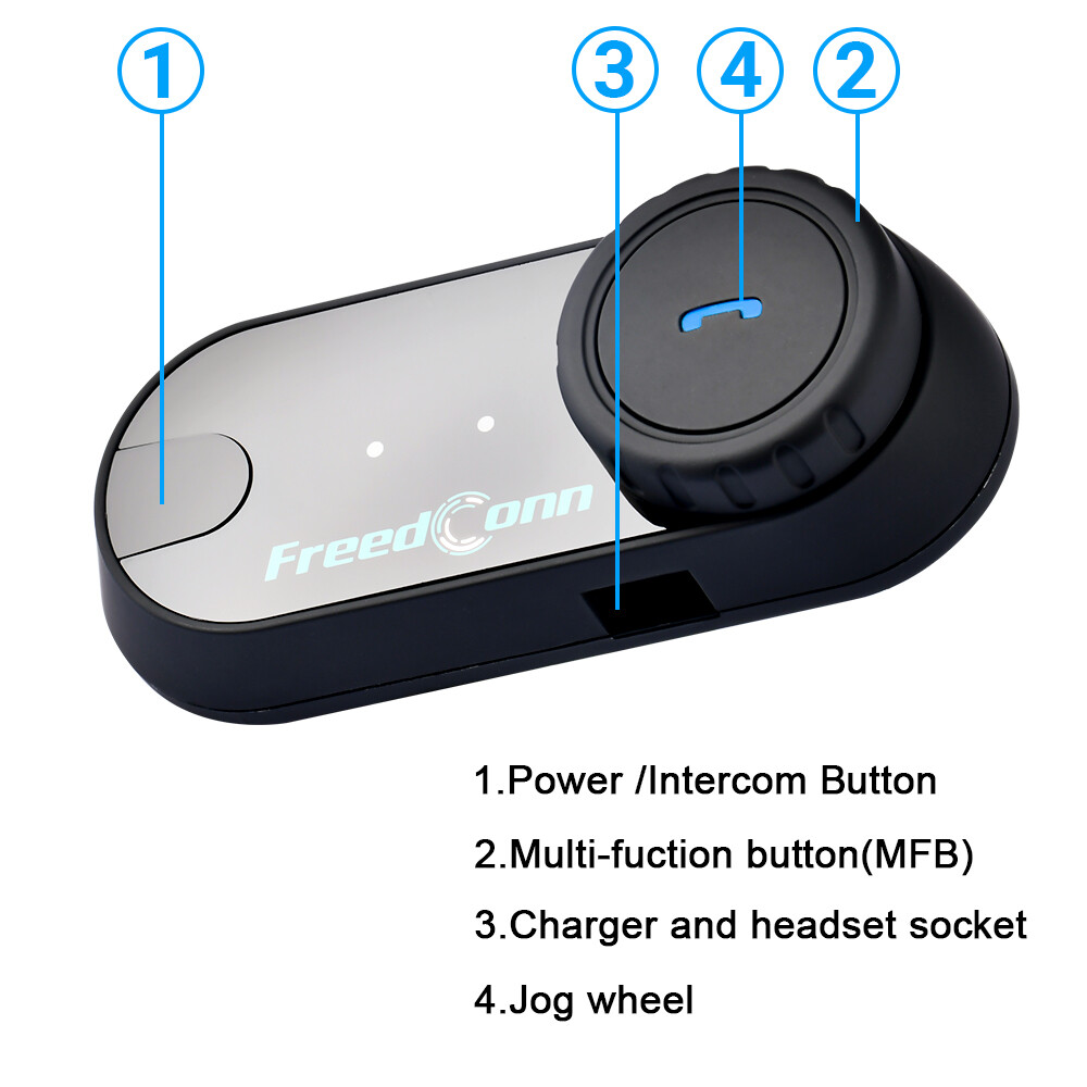 2X TCOM-VB Motorcycle Intercom 2Way Bluetooth Helmet Headset 800M Soft+Hard mic