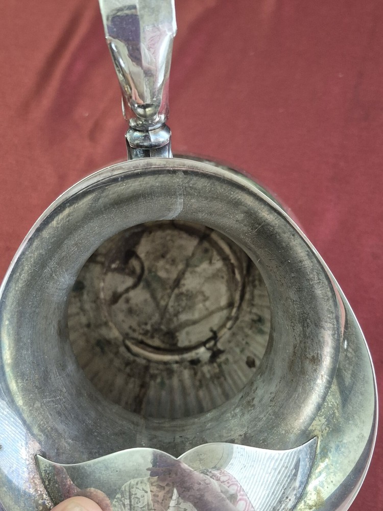 Oneida MCM Silver Plate Water Pitcher With Ice Guard