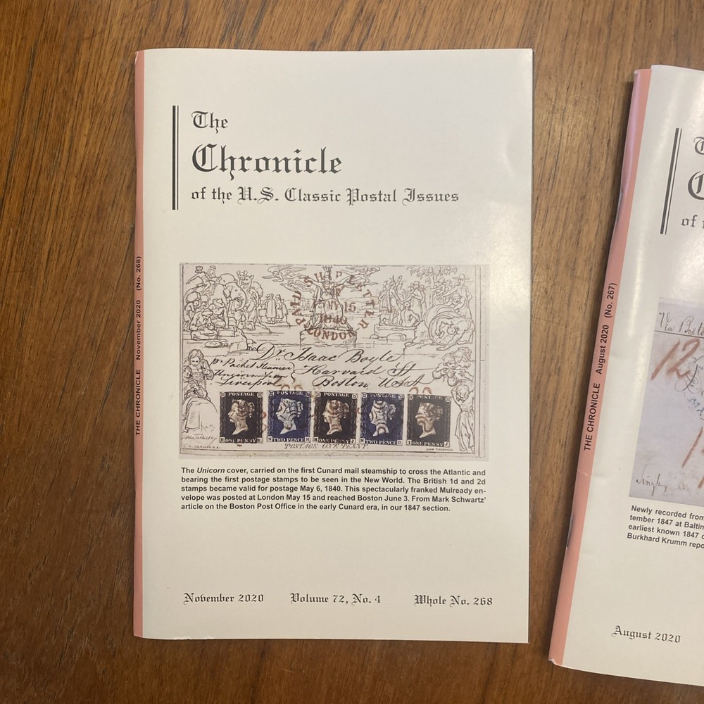 The Chronicle of US Classic Postal Issues 2020 Full year