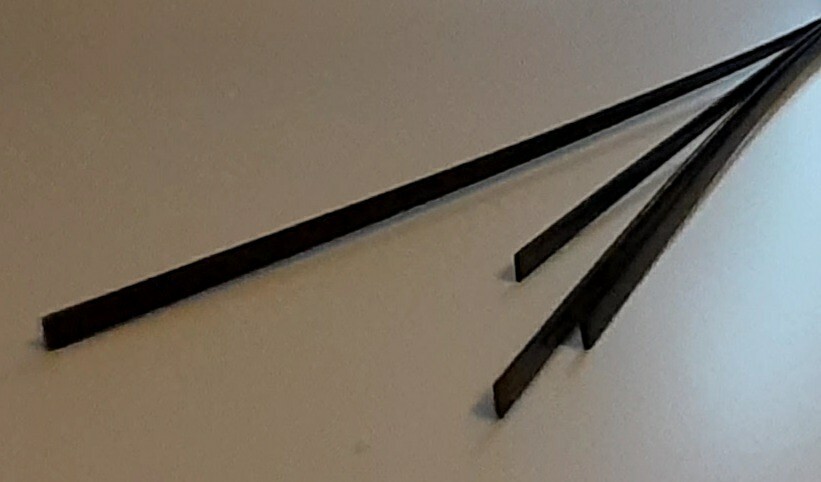 Guitar Binding Strip 1650x2x0.5mm BLACK PLUS FREE PIECE