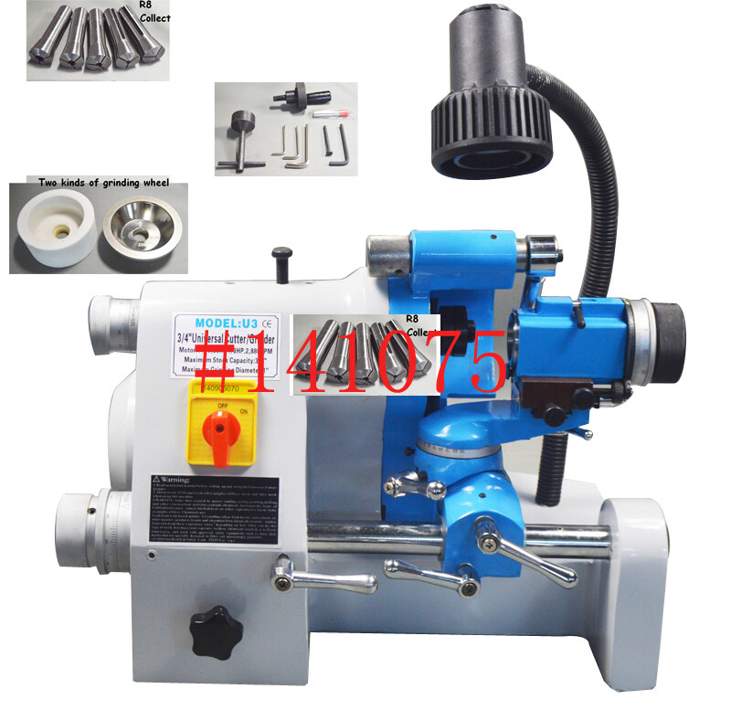 High Precision 220V U3 Universal Cutter Grinder Sharpener Machine with Light NEW