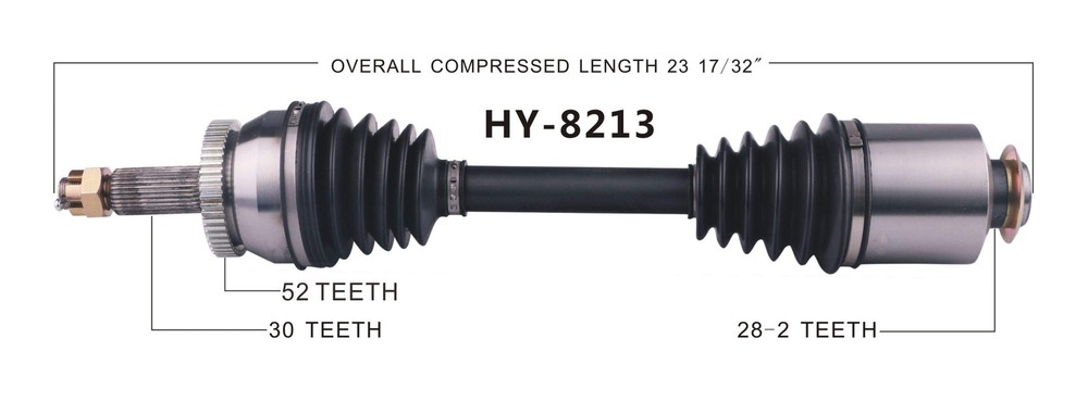 TrakMotive HY-8213 CV Axle, 1 Pack
