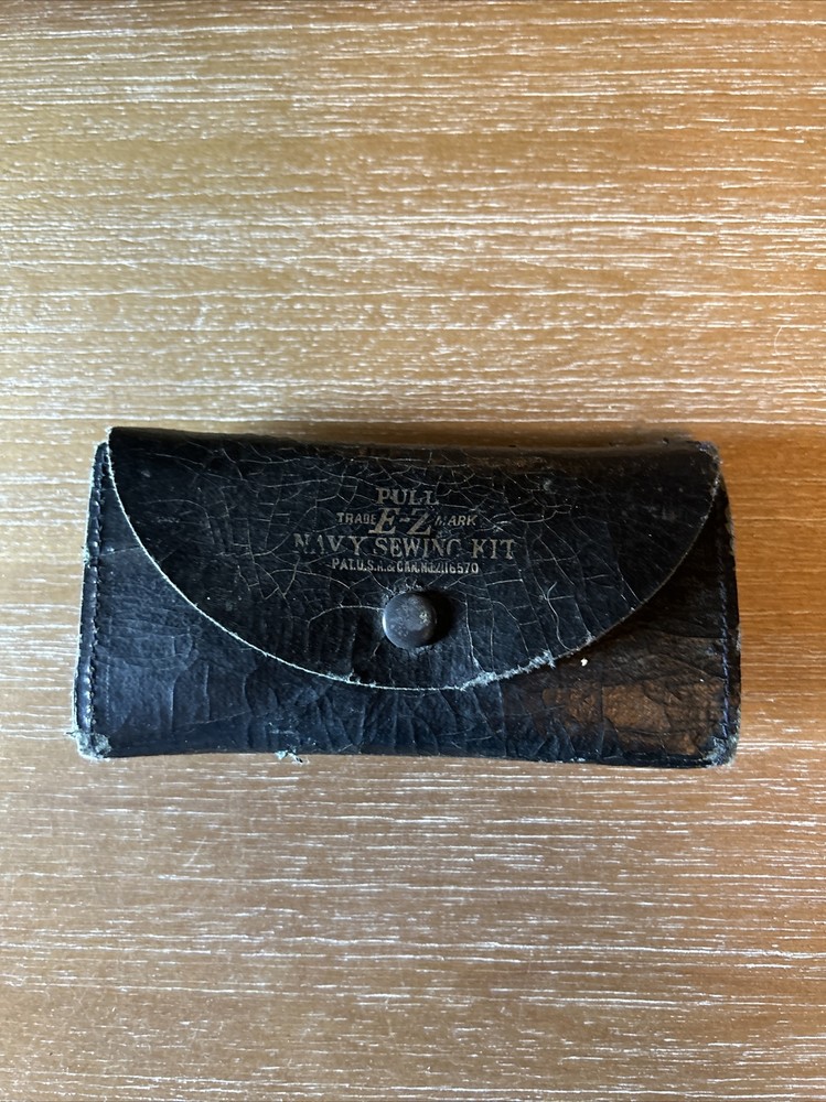 Vintage Navy Pull EZ Sewing Kit With Sewing Contents And Mystery Bag