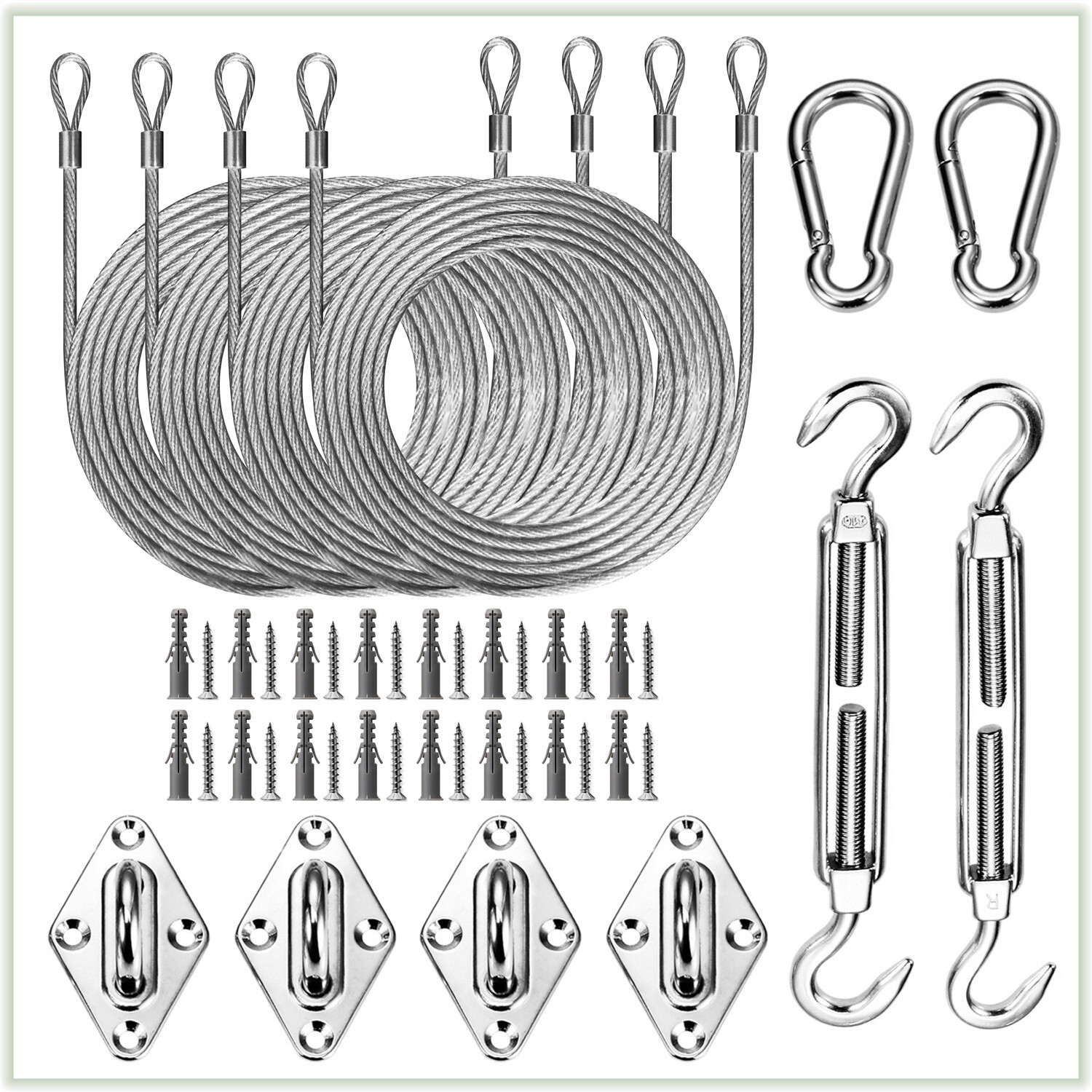 ColourTree Hardware Kit for Sun Shade Sail Triangle Rectangle Installation