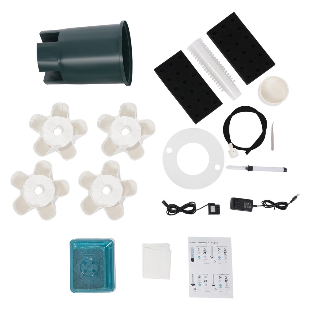 20 Hole Hydroponic Tower Hydroponics Growing System Kit Vertical Planting Tower