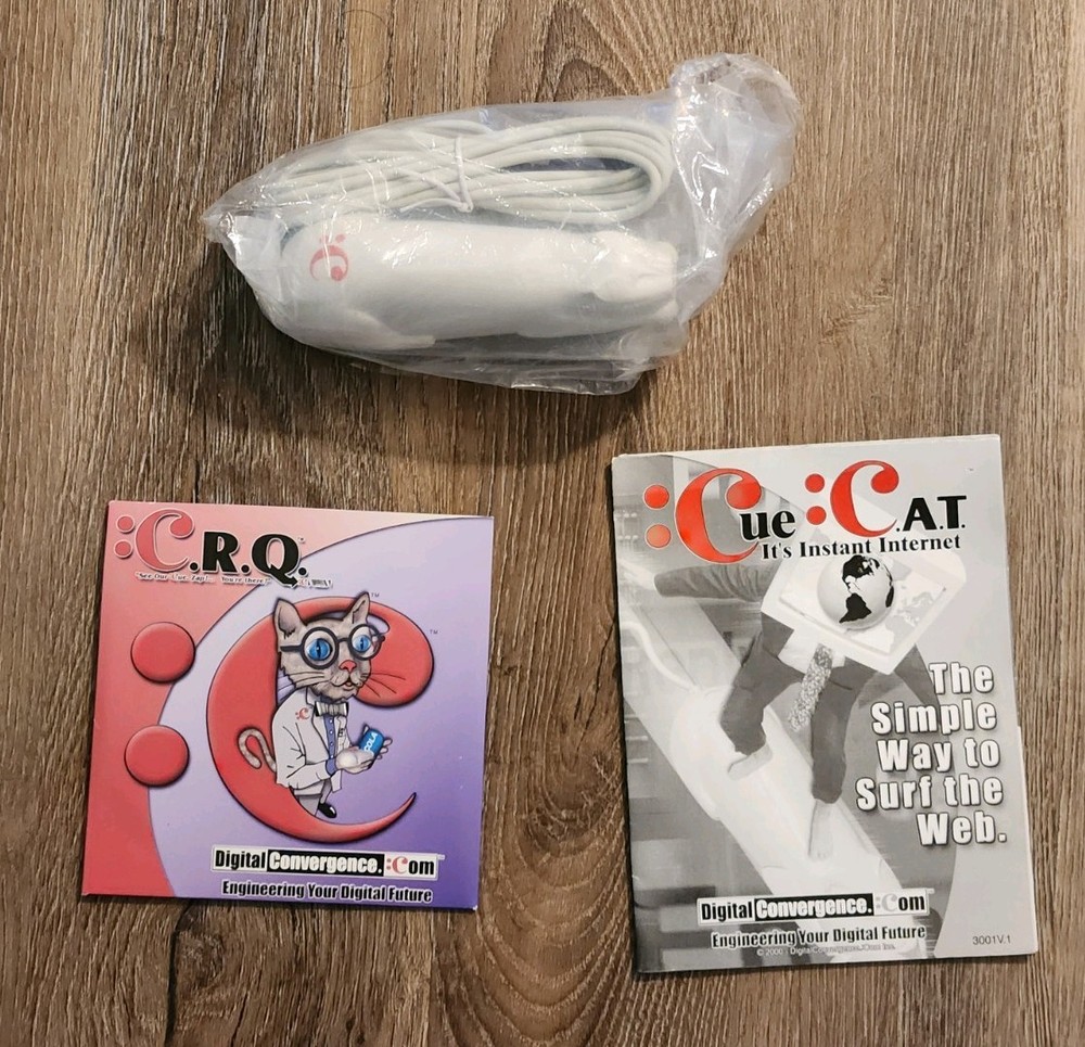 CUE CAT USB Barcode Scanner Reader