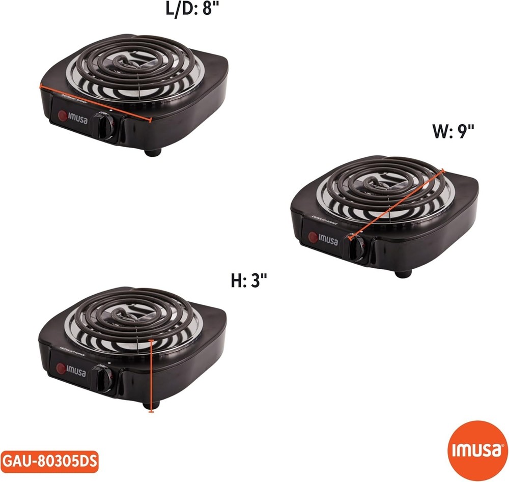Single Electric Burner, Black