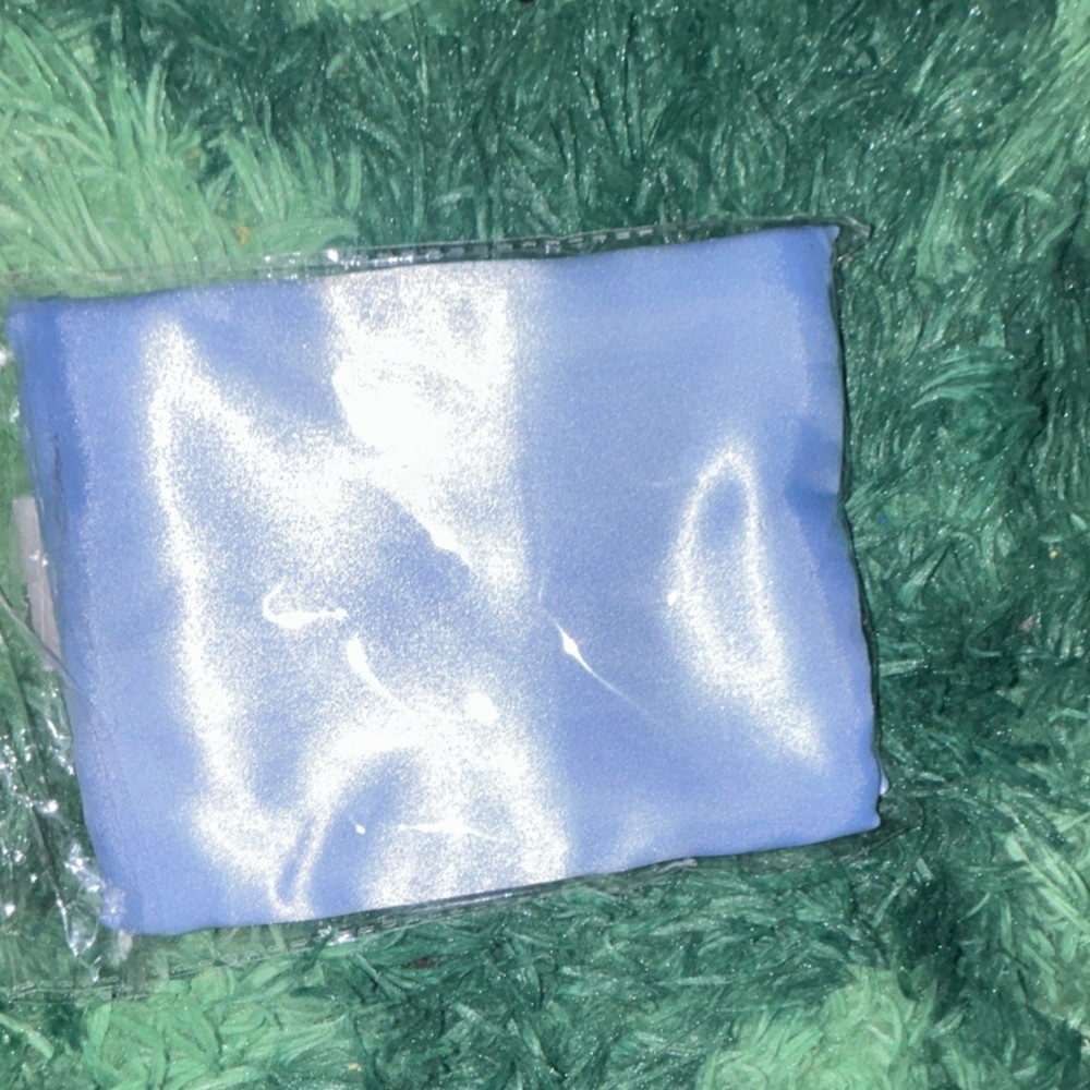 fresh. Light Blue Satin Solid Color Rectangular Pillowcase for Bedroom