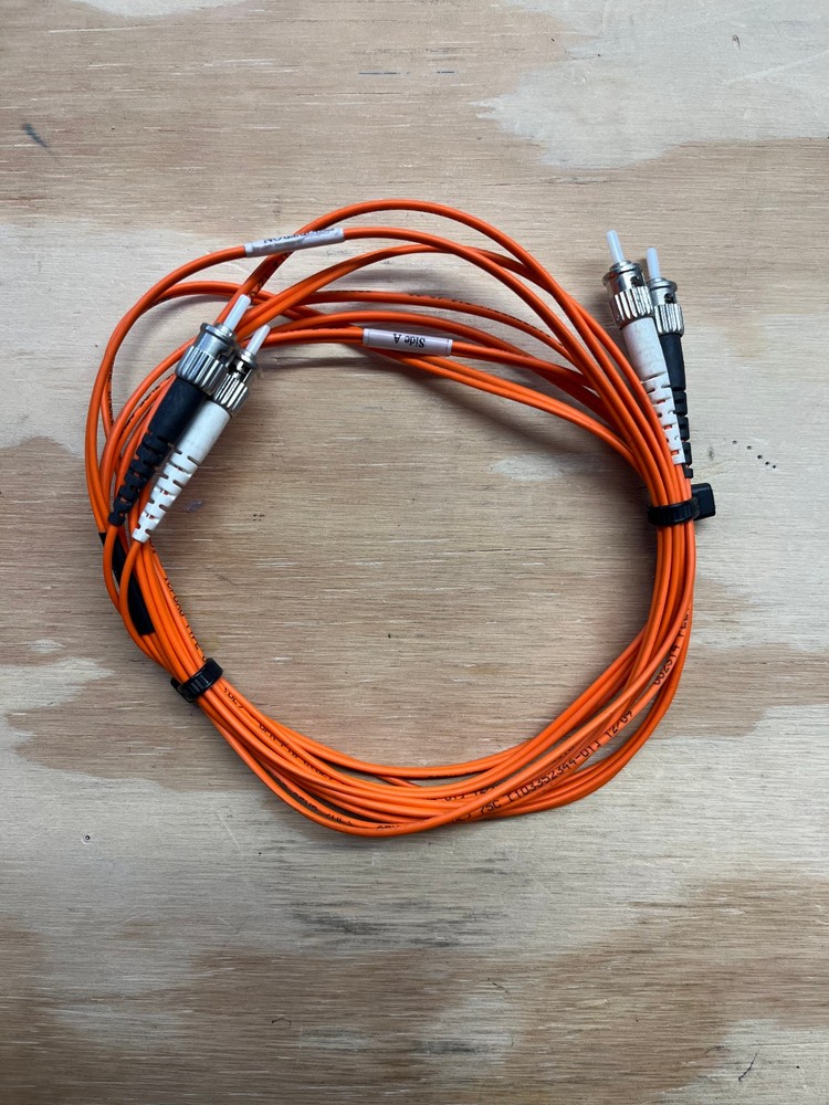 Used Orange 10ft ST-ST Optical Cable