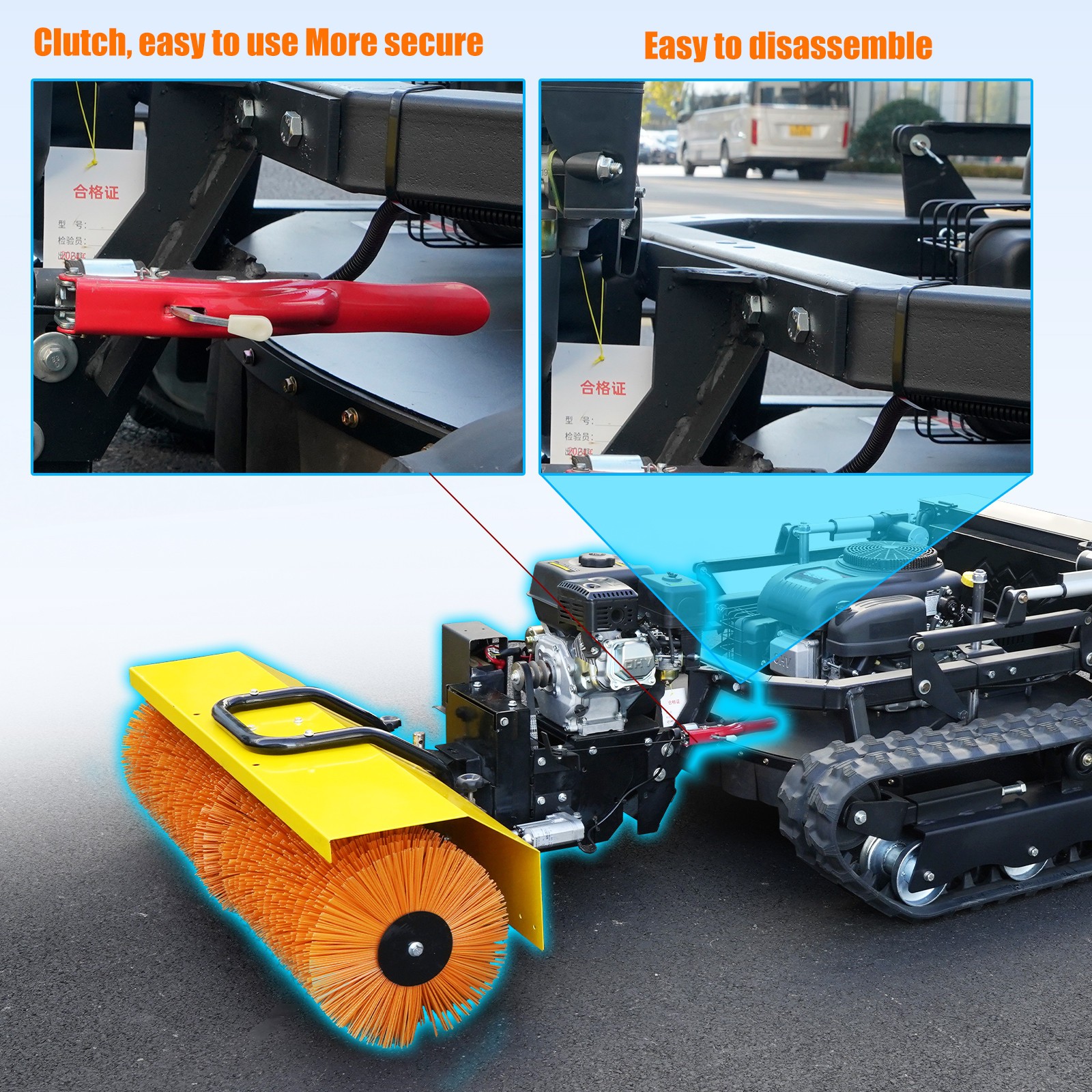 51-inch remote-controlled snow sweeper, electric snow sweeper, lawn mower 22HP