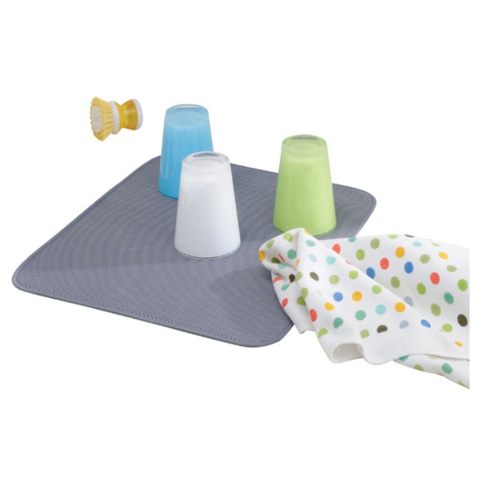 iDesign Pewter Microfiber Drying Mat