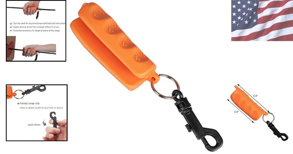 Compact Orange Arrow Puller with Anti-Slip Grip – Ideal for Target Practice