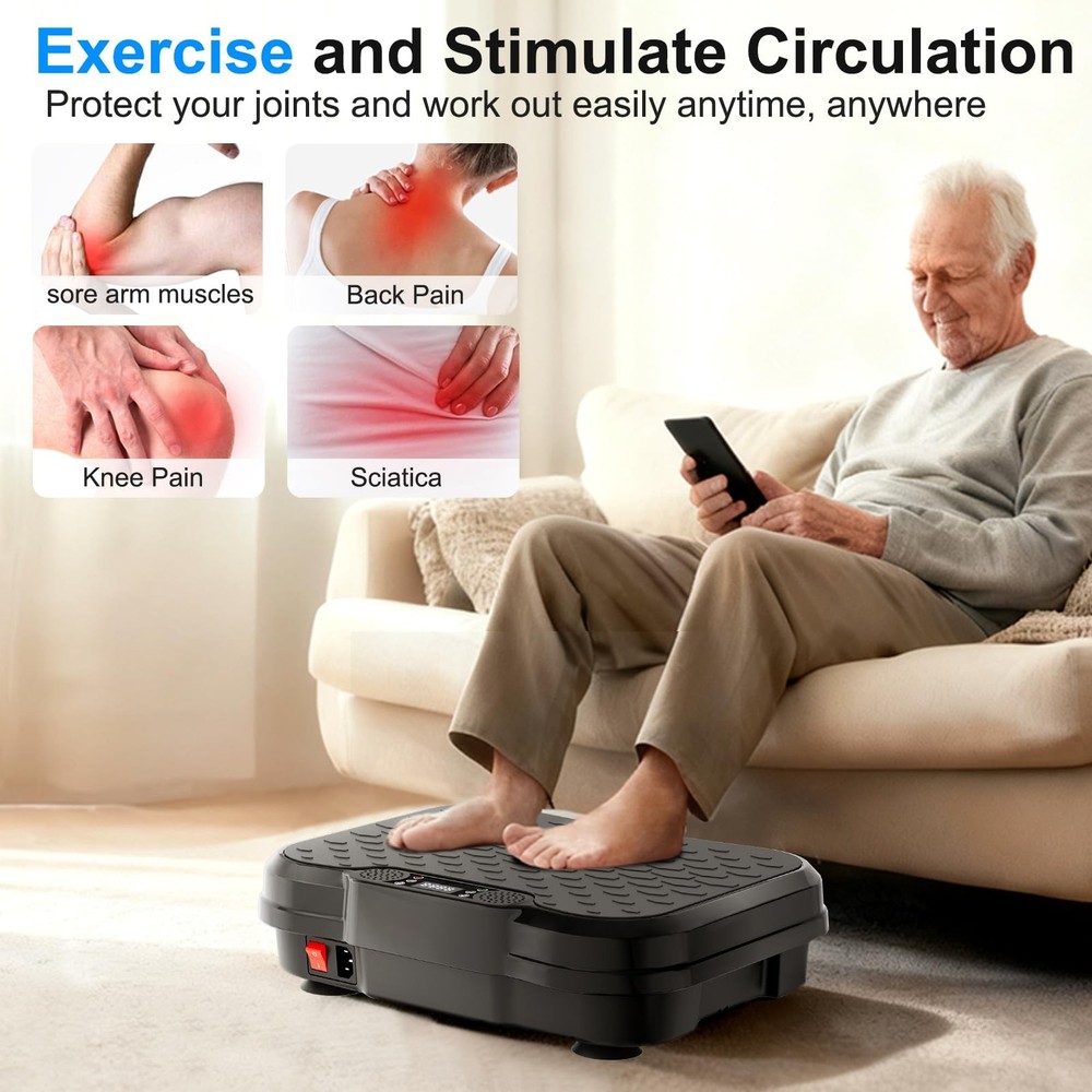 Vibration Plate Exercise Machine,Vibration Plate for Lymphatic Drainage Power...