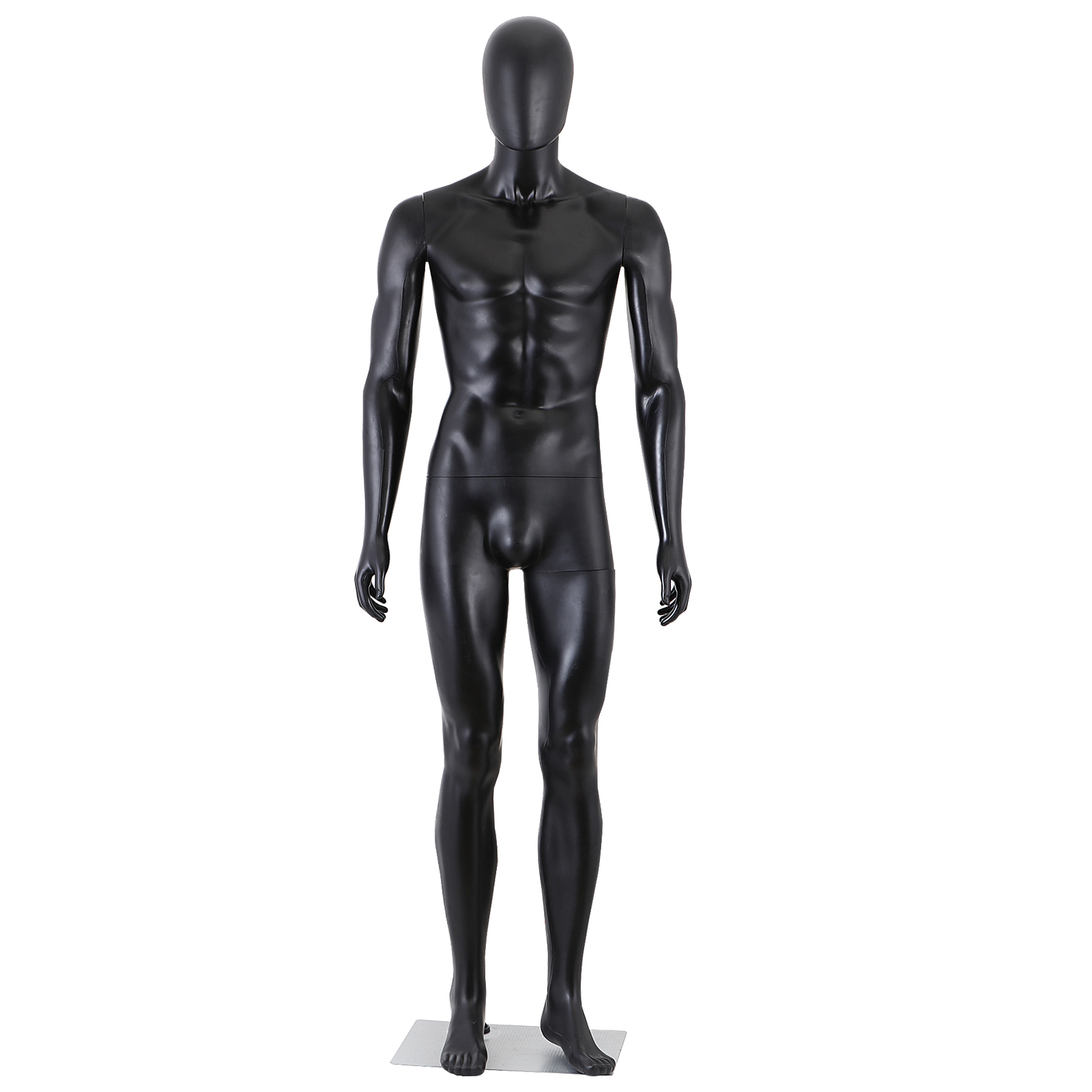 Male Mannequin Dress Form 73" Adjustable Mannequin Full Body Stand w/Base Black